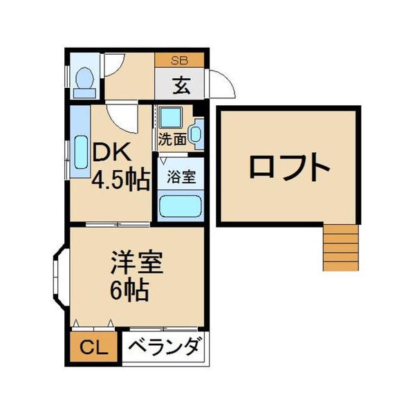 パルコート片鉾本町(1DK/3階)の間取り写真