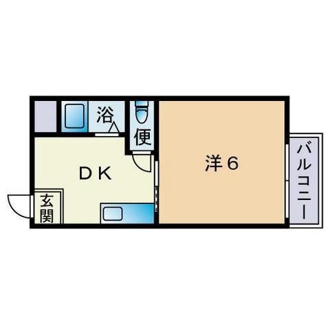 ANNEX西新(1DK/5階)の間取り写真