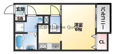 フェリーチェ下小阪(1K/2階)の間取り写真