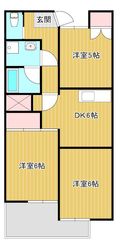 城之崎山王ハイツA(3DK/2階)の間取り写真