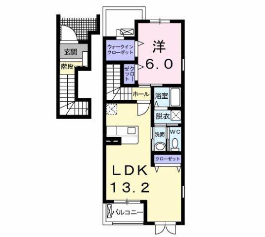 セイバリー(1LDK/2階)の間取り写真