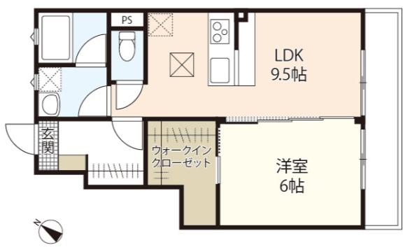 CIELO GRANTS(1LDK/1階)の間取り写真