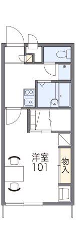 レオパレスセントラル山口II(1K/2階)の間取り写真