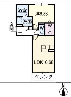 SA吉美(1LDK/3階)の間取り写真