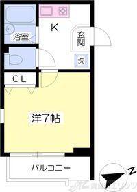 DORM淡路(2K/5階)の間取り写真