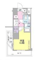 SIL西五反田(1K/5階)の間取り写真