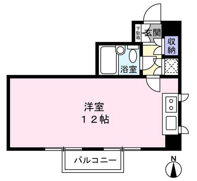 桜ヶ丘イン(ワンルーム/5階)の間取り写真