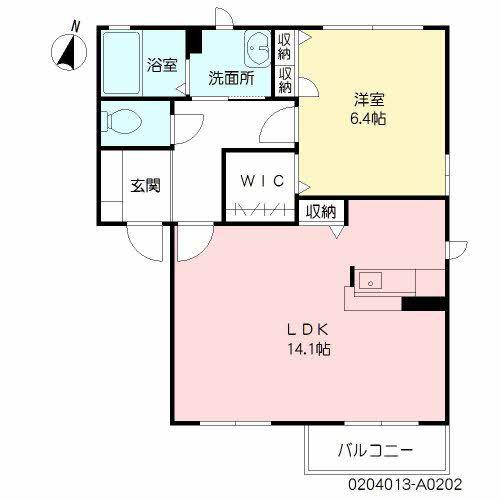 エルアインス本町(1LDK/2階)の間取り写真