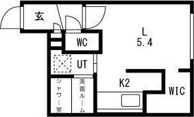COLORE N17W5(1K/2階)の間取り写真