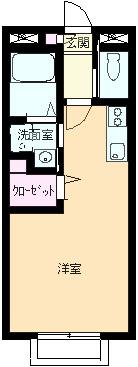 エフ参番館(ワンルーム/2階)の間取り写真