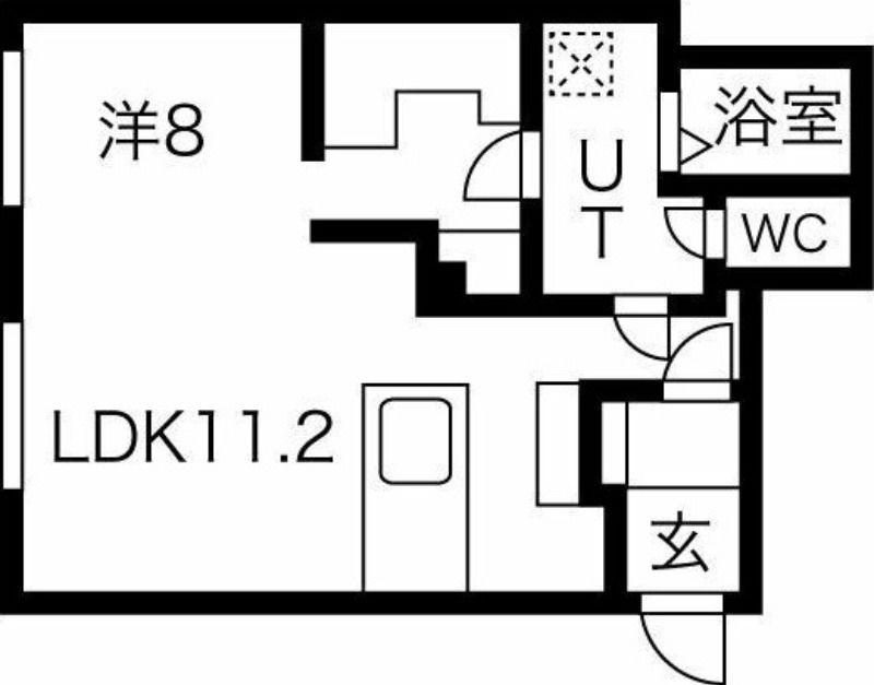レブニーズ ザ・レジデンス N21(1LDK/4階)の間取り写真