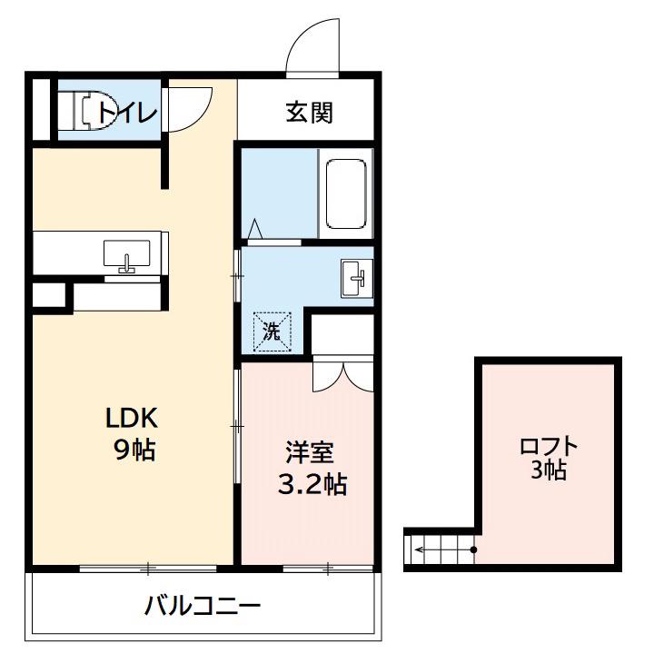 竜美丘RESIDENCE(1LDK/4階)の間取り写真
