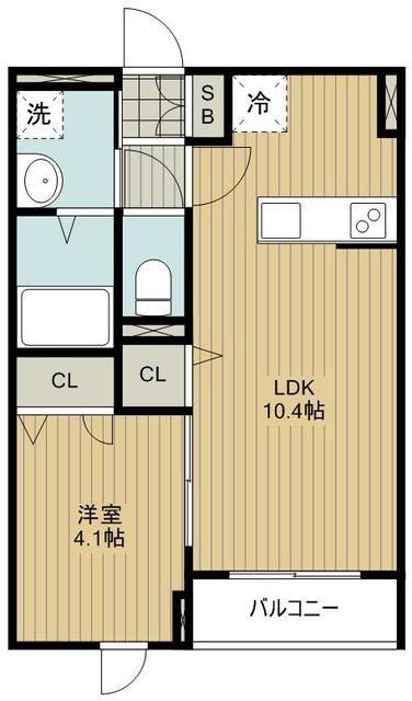 MAISON BLANCHE(1LDK/3階)の間取り写真