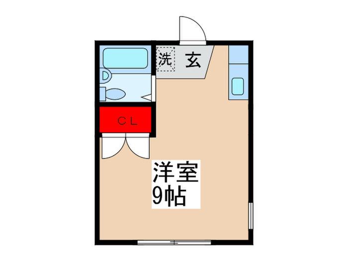 ベルカイユ(ワンルーム/2階)の間取り写真