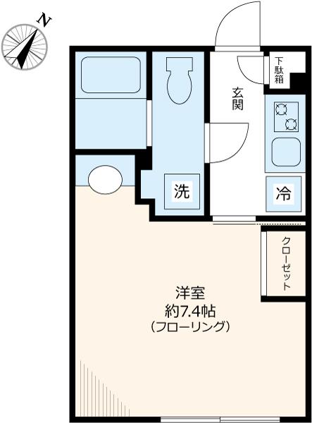 ALERO BUNKYO-HAKUSAN(1K/4階)の間取り写真