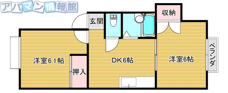 メゾンTS(2DK/1階)の間取り写真