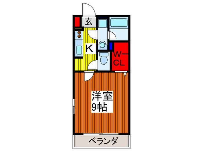 LA CHANCE川口(1K/2階)の間取り写真