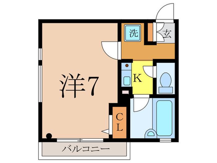 FILLE NISHIGAHARA(1K/1階)の間取り写真