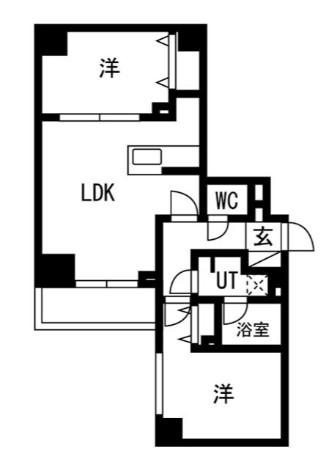 OAKLANCE錦糸町 TRADIS錦糸町 TRADIS錦糸町(2LDK/3階)の間取り写真