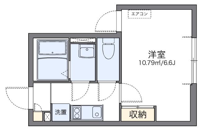 京王線 桜上水駅 徒歩6分 2階建 築14年(1K/1階)の間取り写真