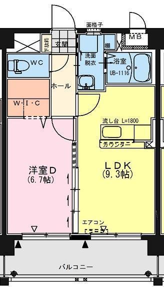 ドルチェ ヴィータ(1LDK/1階)の間取り写真