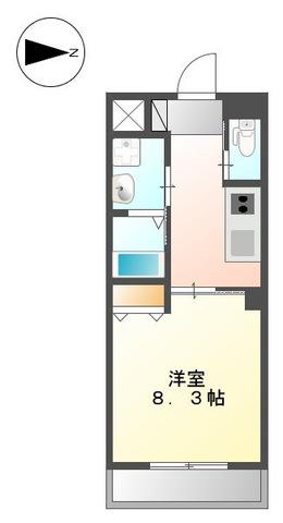 サンアベニュー(1K/3階)の間取り写真
