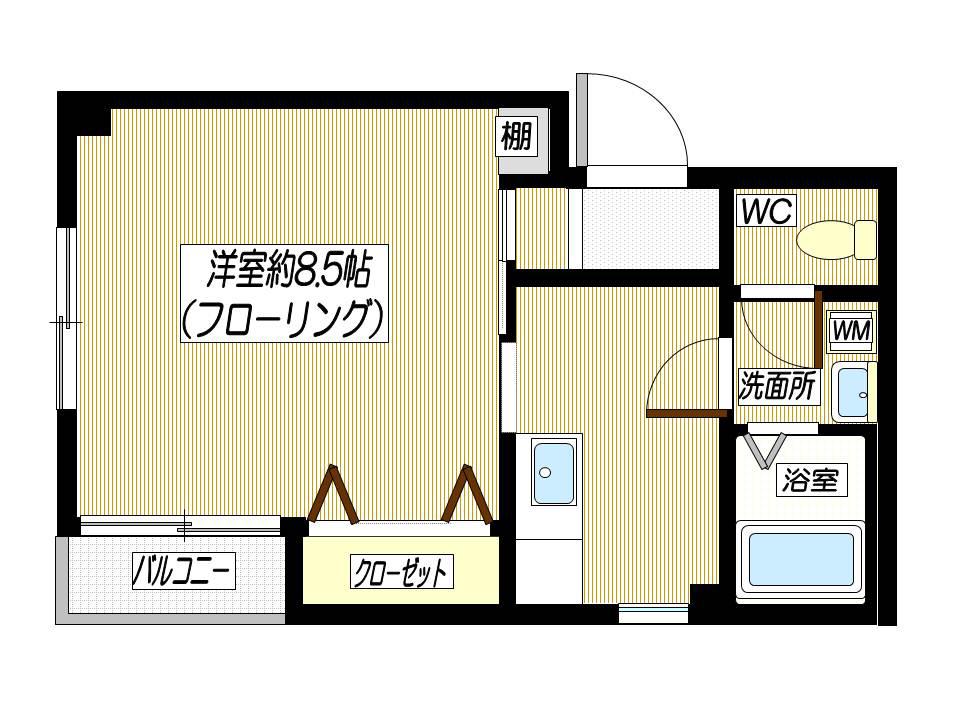 ベル グレース(1K/2階)の間取り写真