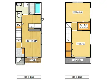 スエテA(2LDK/1階)の間取り写真