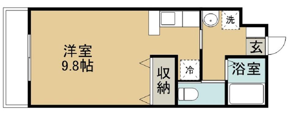 PLAINE(ワンルーム/3階)の間取り写真