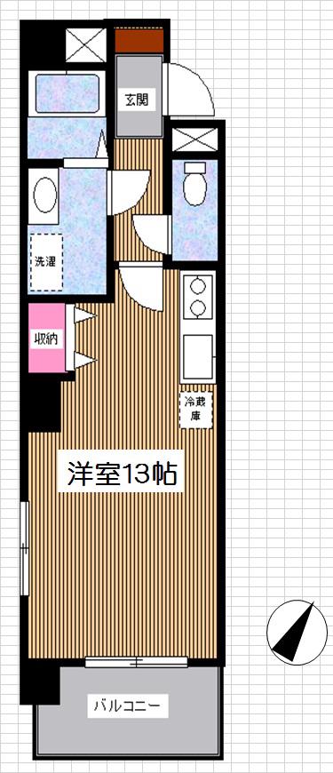 サイトウビル(1K/5階)の間取り写真