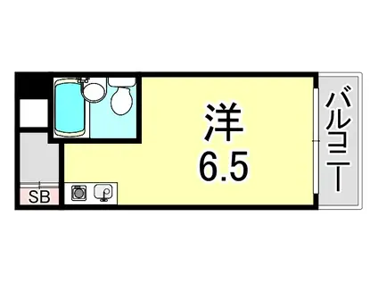 NEOダイキョー夙川北名次(1K/2階)の間取り写真
