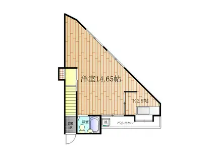 上町3丁目アパート(1K/2階)の間取り写真