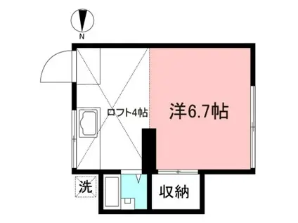 サングリーン平成(ワンルーム/1階)の間取り写真