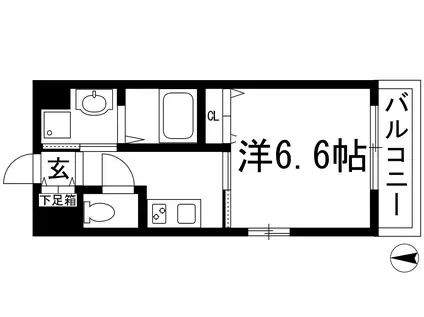 キセラコートWAKO(1K/5階)の間取り写真