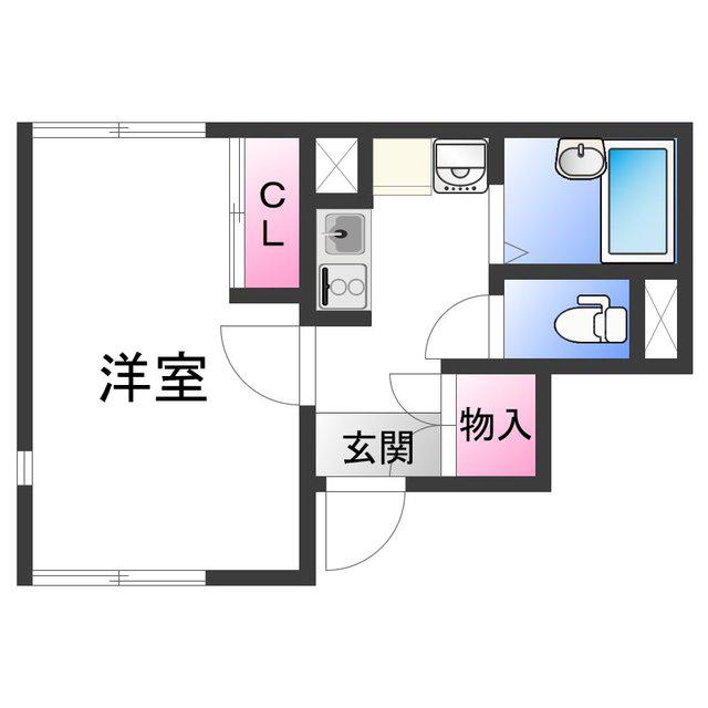 レオネクストグランアーク(1K/1階)の間取り写真
