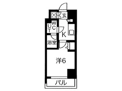 スパシエロッサ横浜吉野町(1K/4階)の間取り写真