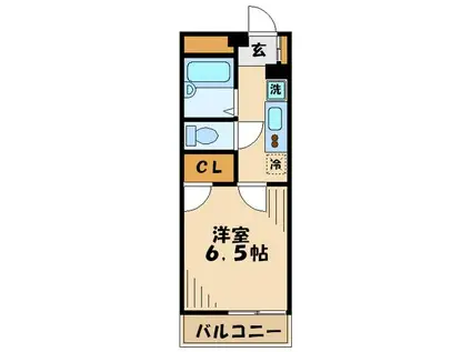 レオパレス パレス中田(1K/4階)の間取り写真