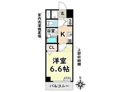 クリエイト妙音(1K/7階)の間取り写真