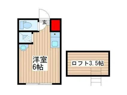 新宿VILLA(ワンルーム/1階)の間取り写真
