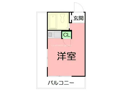 ラックスホーム本郷台(ワンルーム/1階)の間取り写真