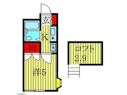 ビューシティー都賀III(1K/2階)の間取り写真