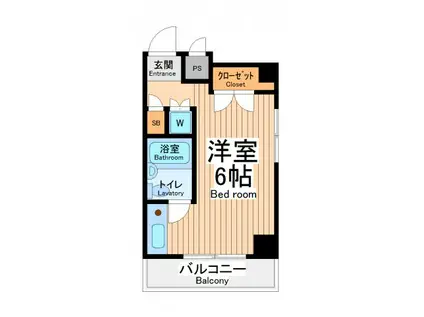 マリオンテクノウィング川崎(ワンルーム/8階)の間取り写真