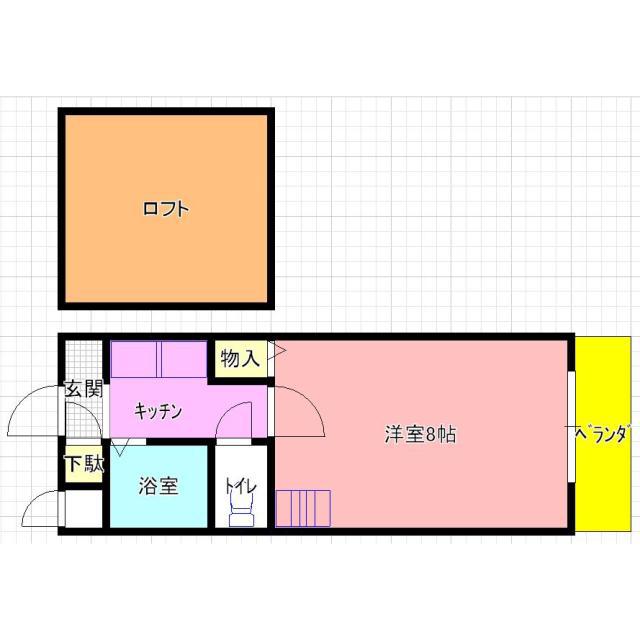 グリーンズ マンション(1K/3階)の間取り写真