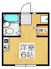 フローラル上花山(ワンルーム/2階)の間取り写真