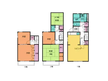 サニータウン堀木 1号棟(5LDK/1階)の間取り写真
