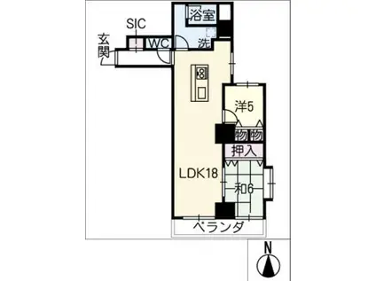 パインエリゼ(2LDK/4階)の間取り写真