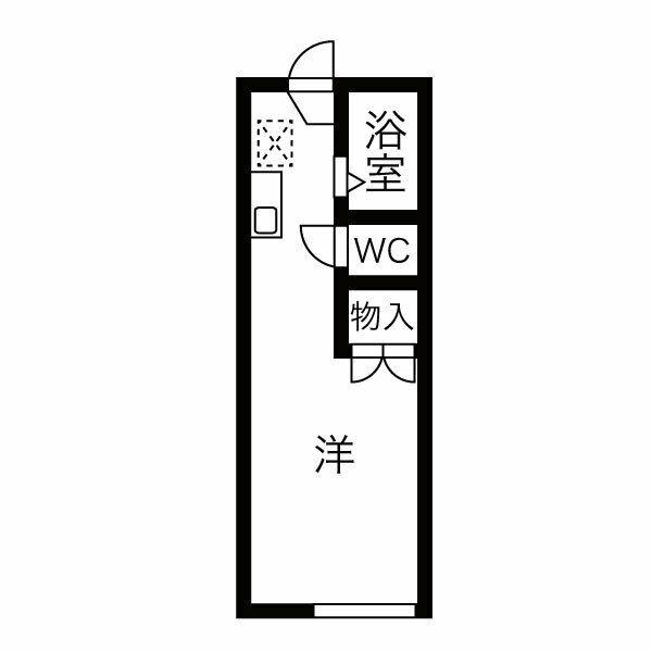 NFGRAN日新(ワンルーム/1階)の間取り写真