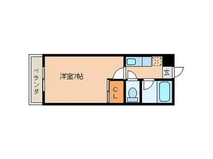 シャルム長田(1K/1階)の間取り写真