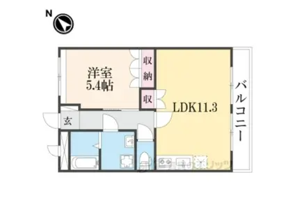 近江鉄道本線 愛知川駅 徒歩61分 2階建 築18年(1LDK/2階)の間取り写真