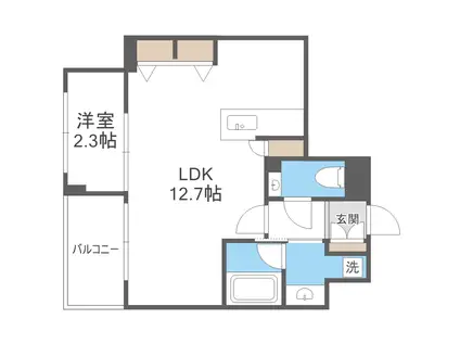 クリオ札幌大通(1LDK/10階)の間取り写真